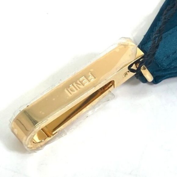 UNUSED FENDI 8C0627 belt Satin Canvas Blue Based - Picture 10 of 10